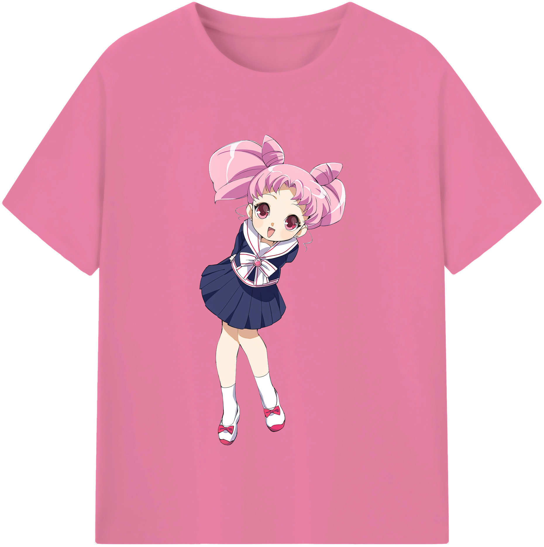 （画像用） 美少女戦士セーラームーン ちびうさ Sailor Moon Chibiusa Tsukino Usagi Small Lady Serenity 綿100％半袖Tシャツ（フロントプリント）